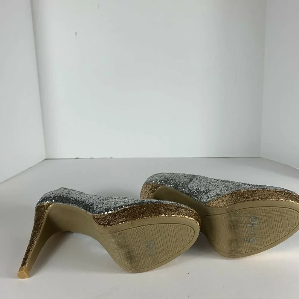 Silver‎ Gold Pumps Stripper Platforms Stilettos